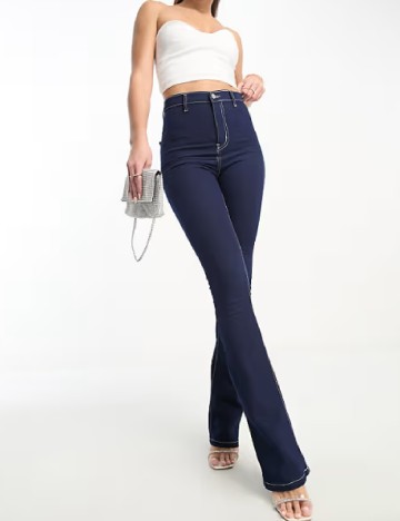 Pantaloni Don t think twice, bleumarin