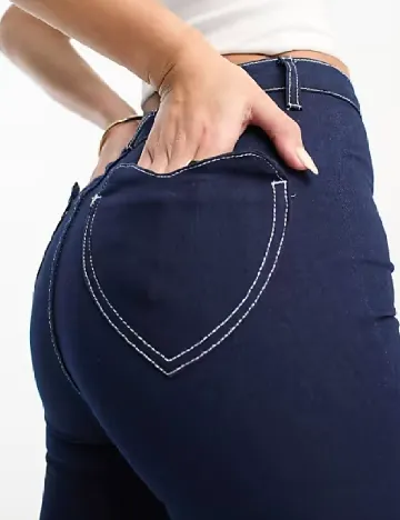 Pantaloni Don t think twice, bleumarin