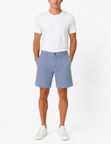 Pantaloni scurti Pull&Bear, albastru deschis