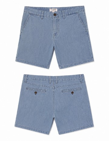 Pantaloni scurti Pull&Bear, albastru deschis