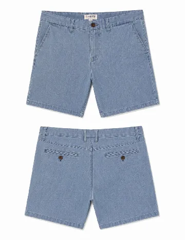 Pantaloni scurti Pull&Bear, albastru deschis