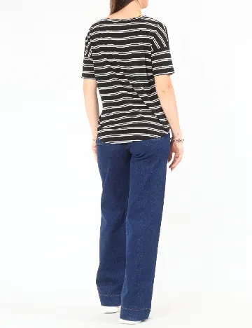 Tricou Pull&Bear, alb/negru