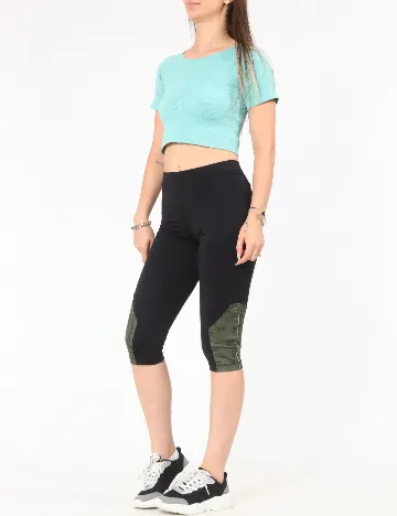 Colanti trei sferturi Pull&Bear, negru