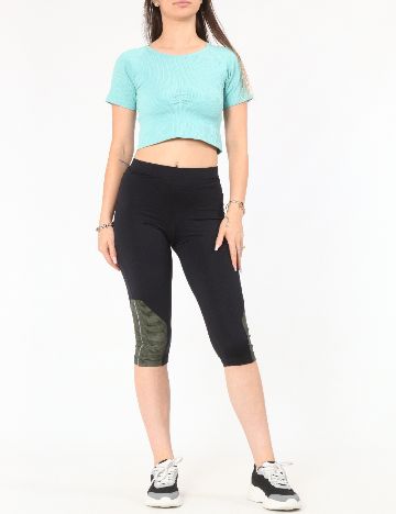 Colanti trei sferturi Pull&Bear, negru