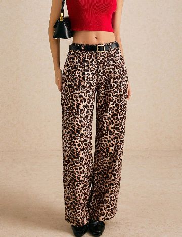 Pantaloni SHEIN, animal print
