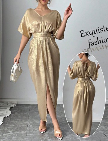 Rochie lunga SHEIN, auriu