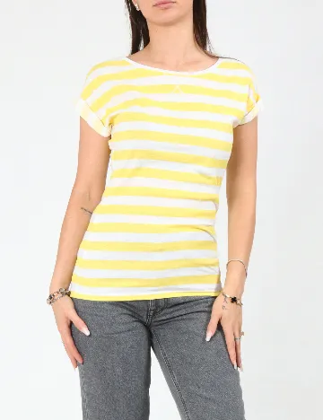 Tricou Zara, alb/galben