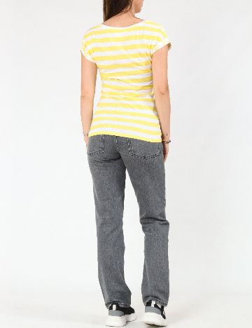 Tricou Zara, alb/galben
