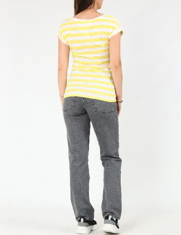 Tricou Zara, alb/galben