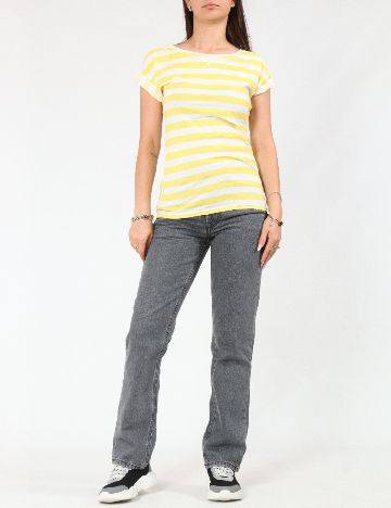 Tricou Zara, alb/galben