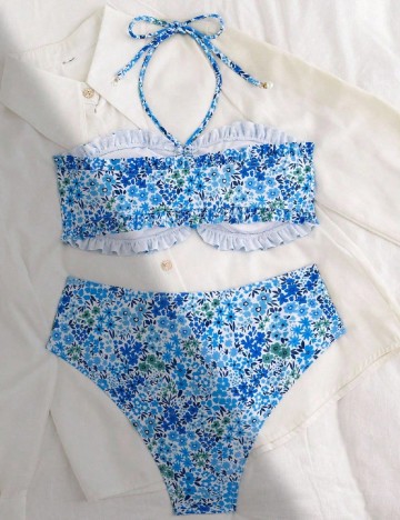 Costum de baie SHEIN, albastru