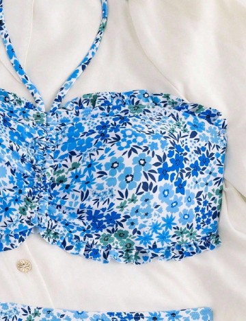 Costum de baie SHEIN, albastru