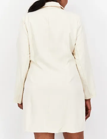 Rochie scurta Saint Genies Plus Size, crem
