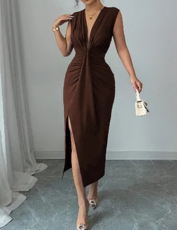 Rochie medie SHEIN, maro