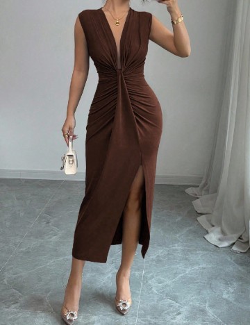 Rochie medie SHEIN, maro