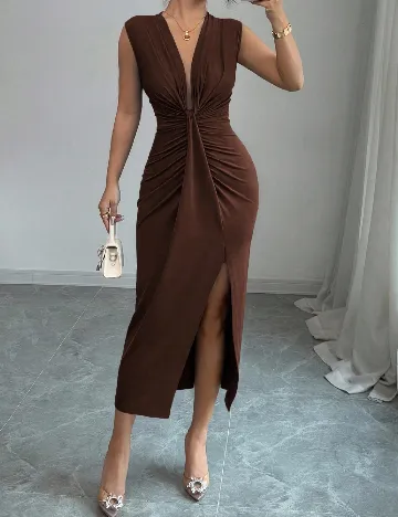 Rochie medie SHEIN, maro