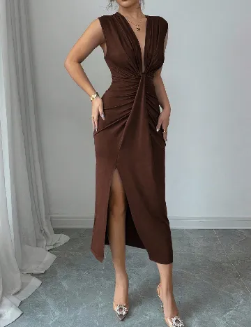 Rochie medie SHEIN, maro