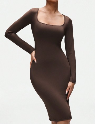 Rochie scurta SHEIN, maro