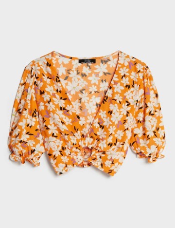 Top Bershka, portocaliu