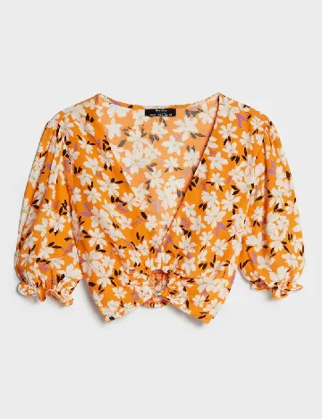 Top Bershka, portocaliu