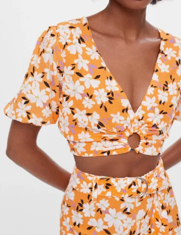 Top Bershka, portocaliu