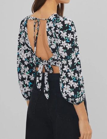 Top Bershka, floral print