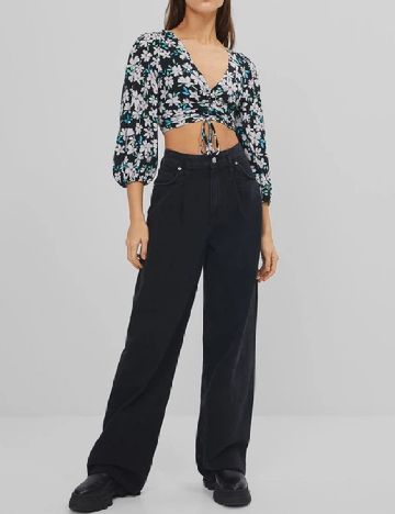 Top Bershka, floral print