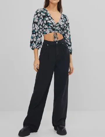 Top Bershka, floral print