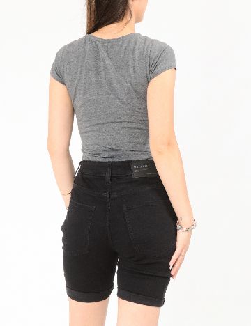 Pantaloni scurti Bershka, negru
