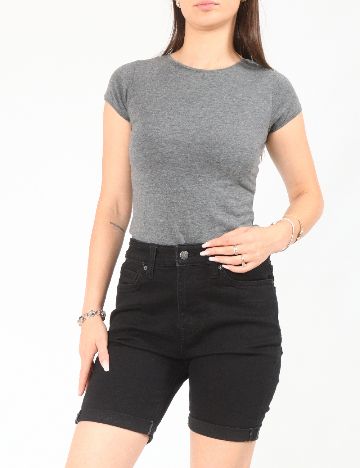 Pantaloni scurti Bershka, negru