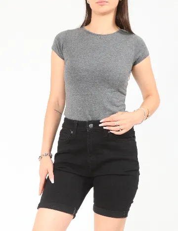Pantaloni scurti Bershka, negru
