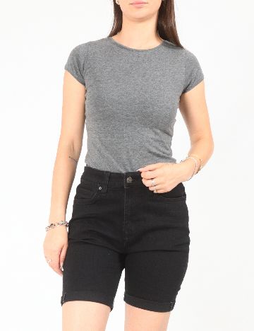 Pantaloni scurti Bershka, negru