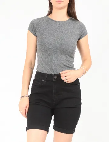 Pantaloni scurti Bershka, negru