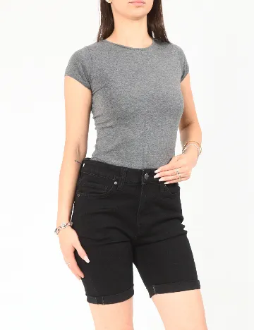 Pantaloni scurti Bershka, negru
