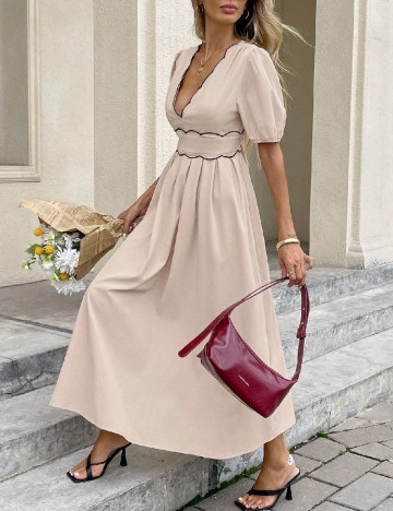 Rochie lunga SHEIN, crem