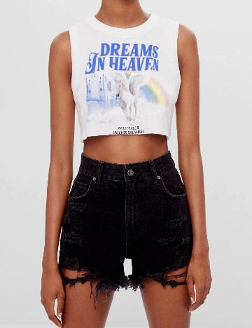 Top Bershka, alb