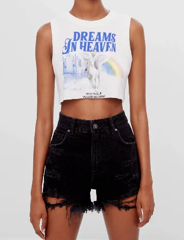 Top Bershka, alb