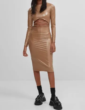 Rochie medie Bershka, maro
