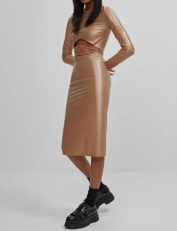 Rochie medie Bershka, maro