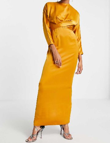 Rochie lunga ASOS, mustar