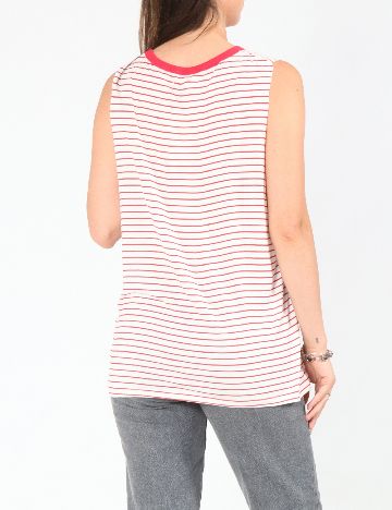 Maiou Pull&Bear, alb/rosu
