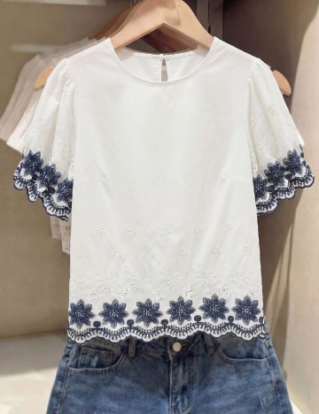 Bluza SHEIN CURVE, alb