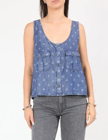 Top Pull&Bear, albastru