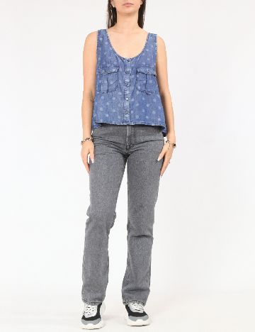 Top Pull&Bear, albastru