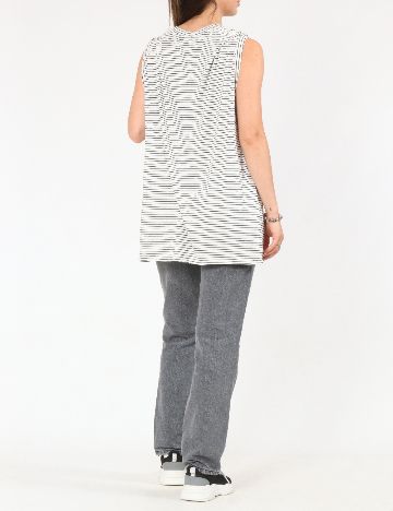 Maiou Pull&Bear, alb/negru