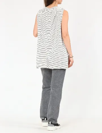 Maiou Pull&Bear, alb/negru
