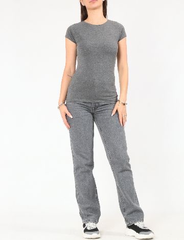Tricou Pull&Bear, gri