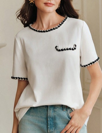 Tricou Anewsta, alb