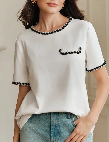 Tricou Anewsta, alb