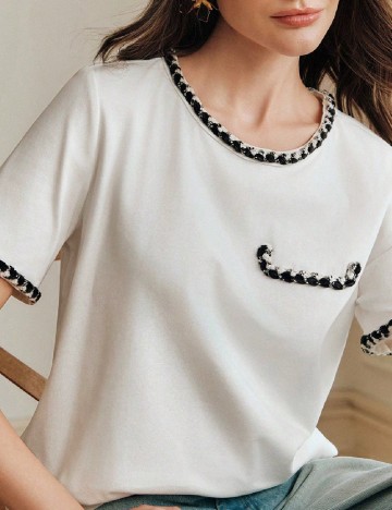 Tricou Anewsta, alb